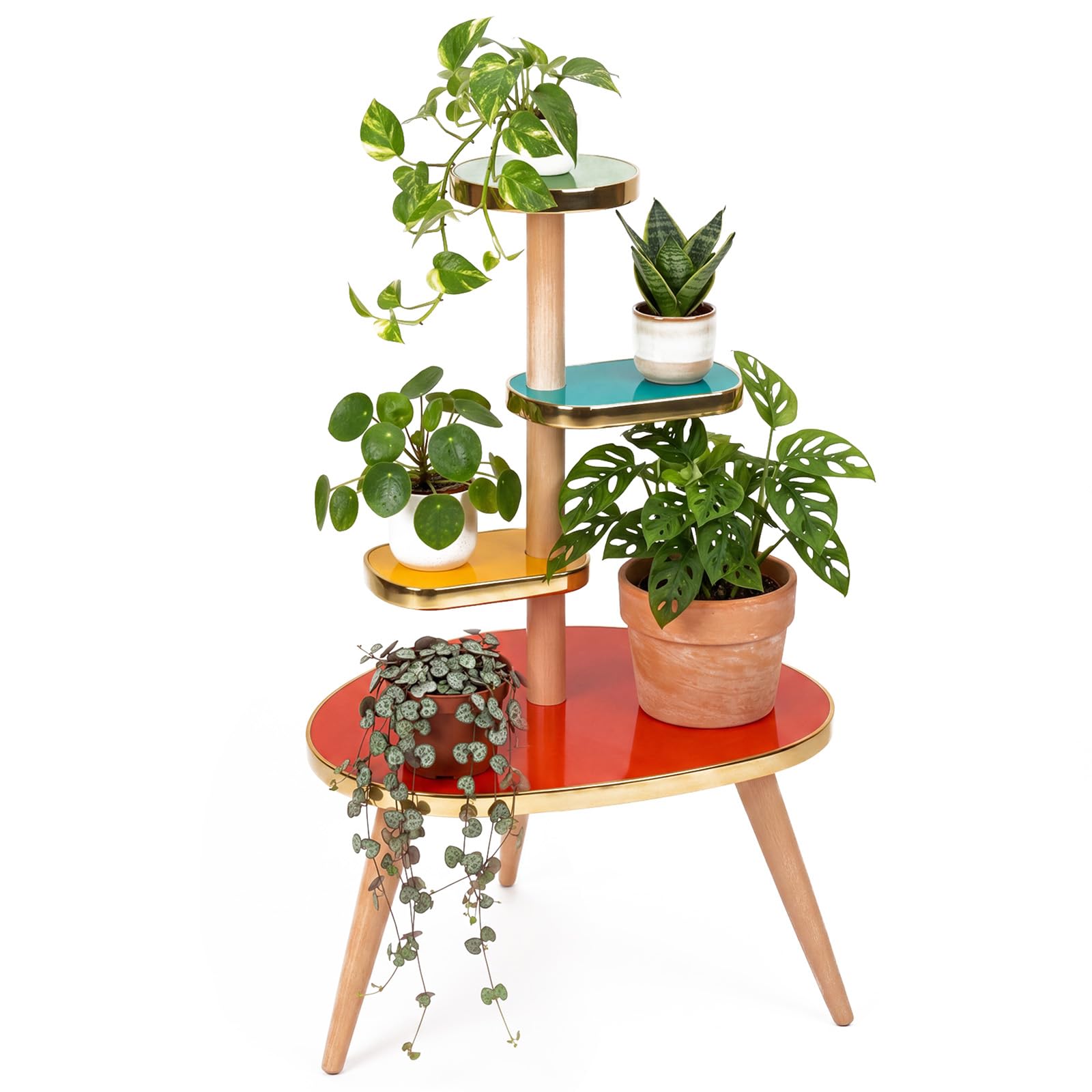 View 1 of [MISSING PARTS] Amyhill 4-Tier Plant Stand (Light Color)
