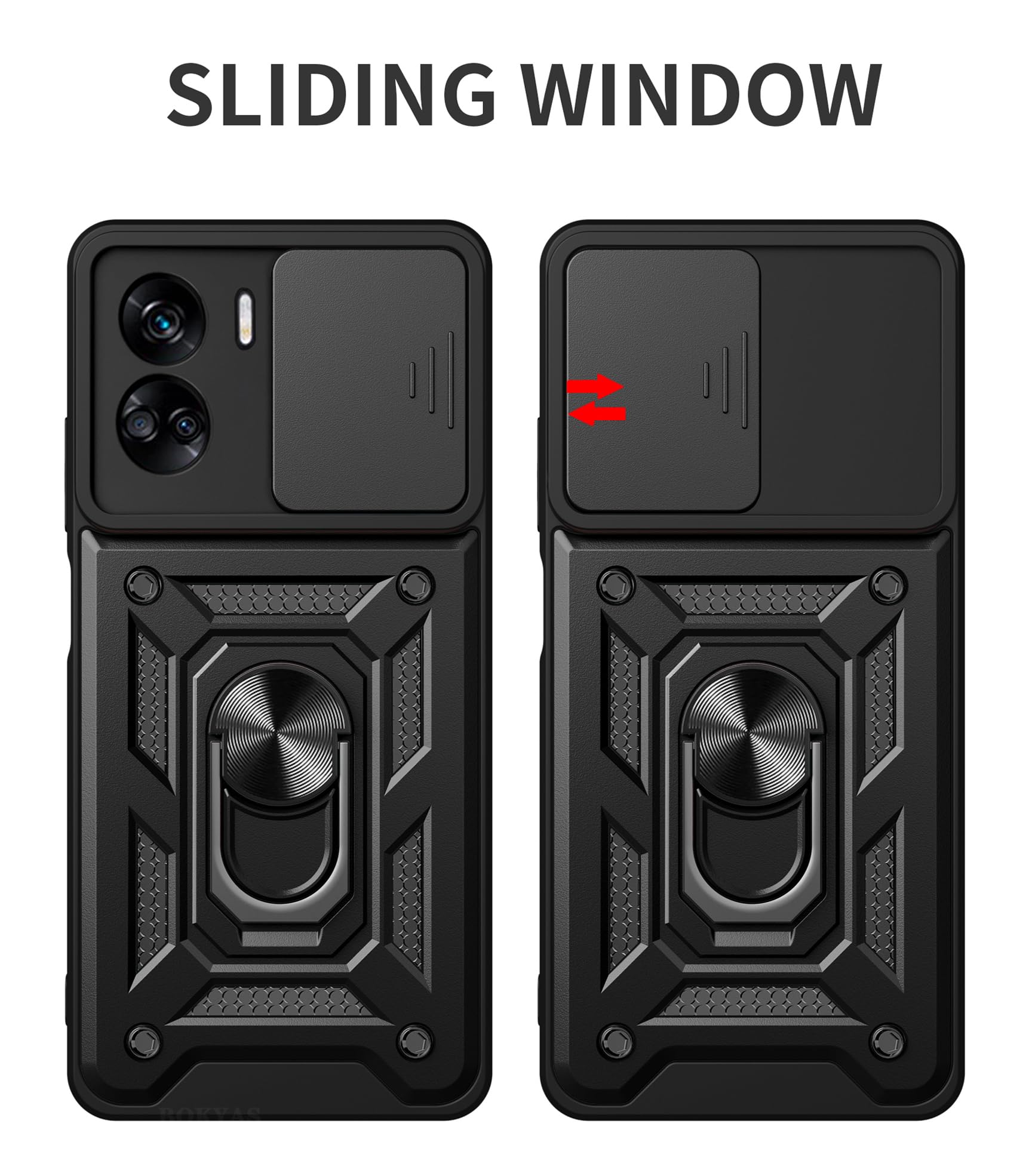 Custodia Per Honor Magic4 Lite Con Anello Porta Dito E Supporto: Bumper In TPU E PC, Retro Traslucido. Adatta Per Supporto Magnetico Auto. - 4