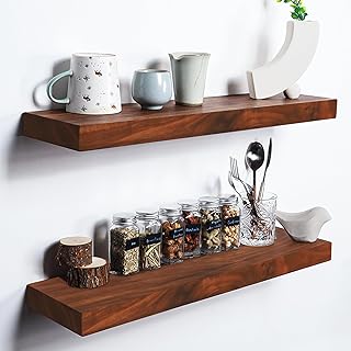 14 Bathroom Cabinet Ideas for Smart Storage Solutions 10 Walnut Wood Floating Shelves,Thicker and Wider Sturdy Wood Shelf for Wal...