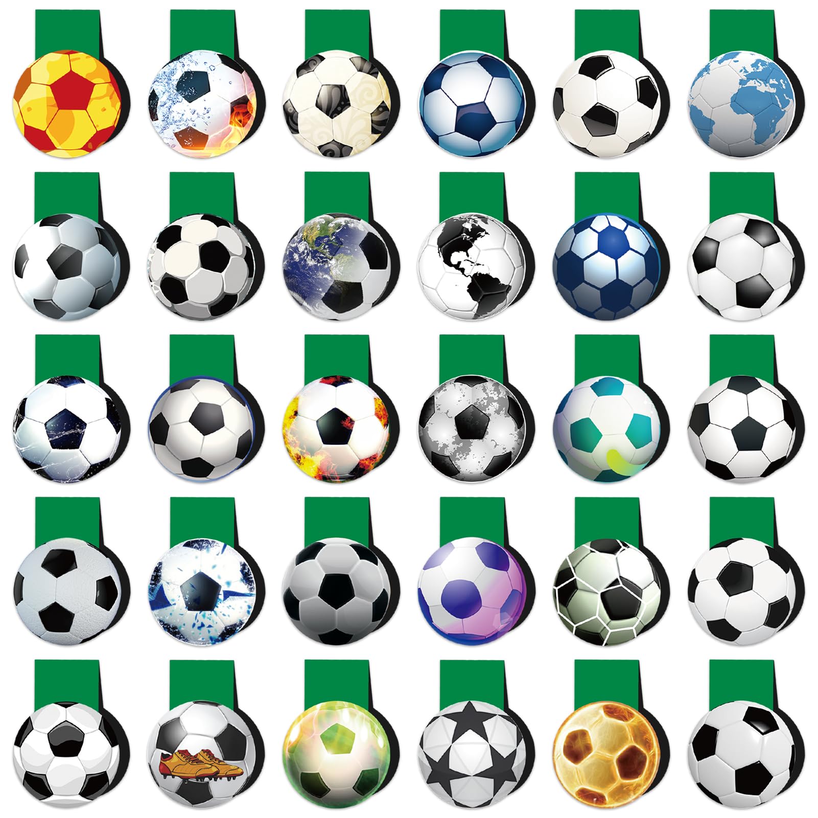 TOPJOWGA Marcapáginas Magnéticos, 30 Piezas Marcapáginas Magnéticos Fútbol, Marcadores de Páginas para Niños, Marcapáginas Clips de Página, Aficionados al Fútbol Marcapáginas Magnéticos para Niños
