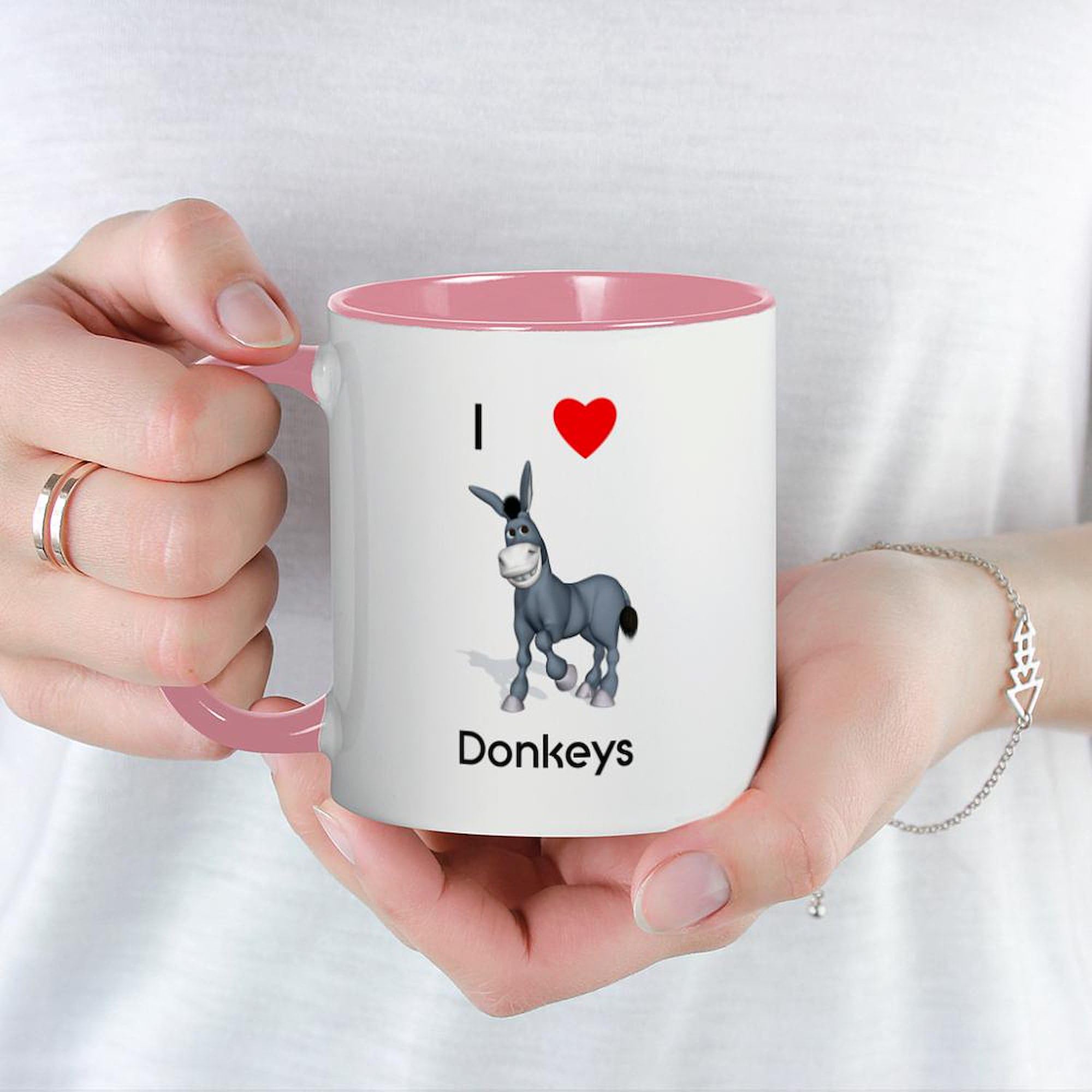 CafePress 'I Love Donkeys' Mug - 11 Oz Ceramic Coffee Mug, Dishwasher & Microwave Safe, Fun Gift - View #10