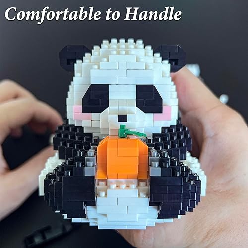 Miniatura 6 de MJDDJA Mini bloques de construcción panda de calabaza de Halloween, juegos de bloques de construcción de Halloween para niños de 6, 7, 8, 9+, juegos
