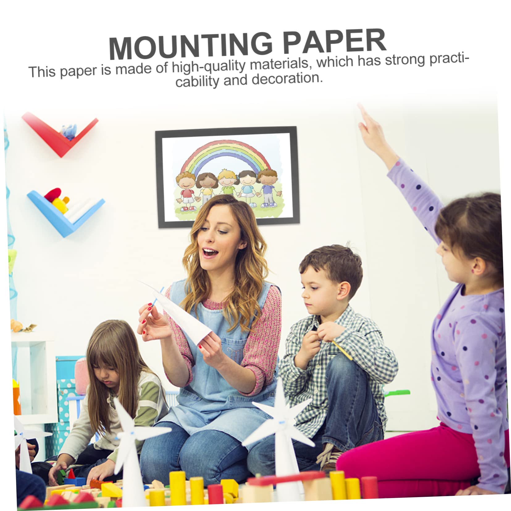 Holibanna 20 Sheets Decorative Hard Paper for DIY Art Projects Colorful Frame Sketch Paper for Painting Drawing and Crafts Activities Easy to Carry and Use