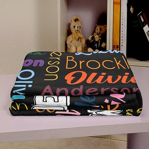 Miniatura 6 de Manta personalizada con muchos nombres, manta de bebé personalizada para niños, manta de franela para cama, manta de Navidad personalizada, regalos