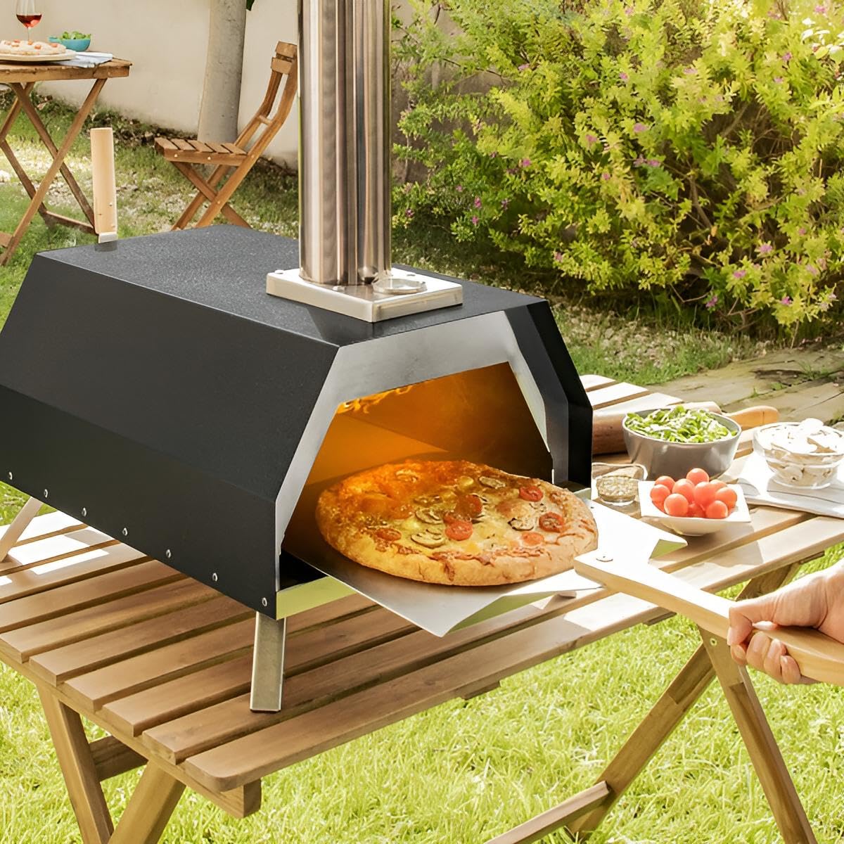Pellet Pizzaofen »Dabury«, Mit Klappbaren Edelstahlbei
