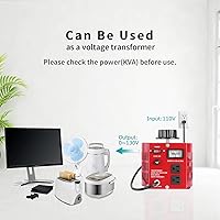 Vista 4 de Fuente de alimentación auto del regulador de voltaje de CA del transformador variable de 20 amperios, 2000VA máximo, 0 ~ 130 voltios de salida