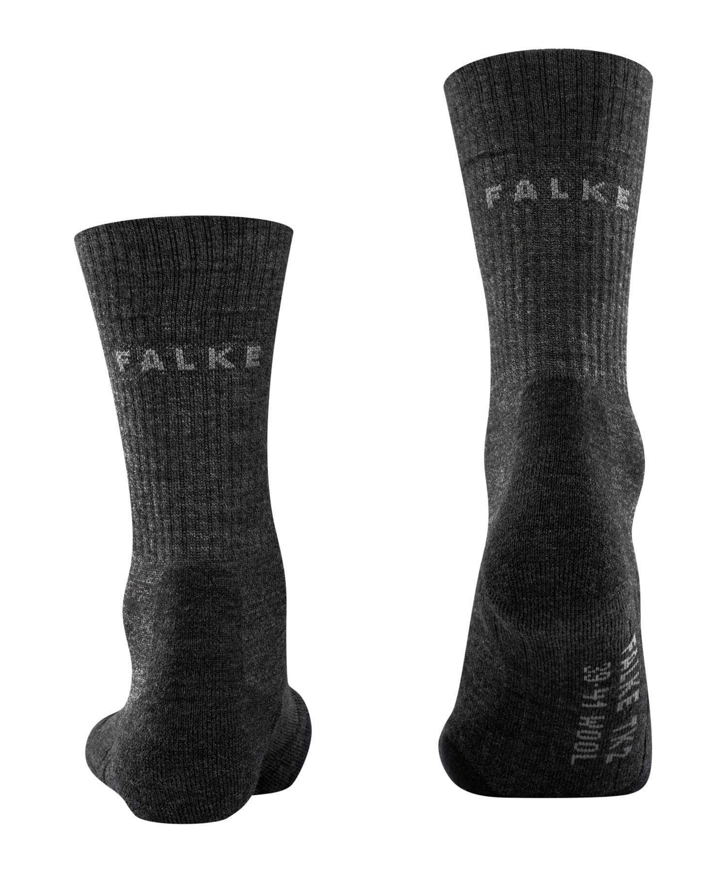 FALKE Kobiety TK2 Wool Skarpety do wędrówek średnio wyściełane długie ciepłe termoaktywne oddychająca regulująca temperaturę neutralizująca zapachy wełna materiał funkcyjny 1 Para