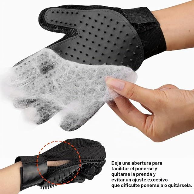 Foto 3 de 7 de LABUYI 1 Pieza Guante Pelo Gato,Guantes Gatos Quitapelo,Guante para Pelos de Gato,Manopla Gatos…