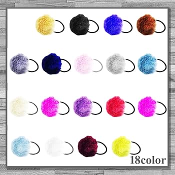 Amazon | [レックス スタンダード] ヘアゴム ボンボン ファー