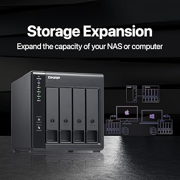 QNAP TR-004 4 Bay USB Type-C Direct Attached Storage (DAS) with Hardware RAID (Diskless)