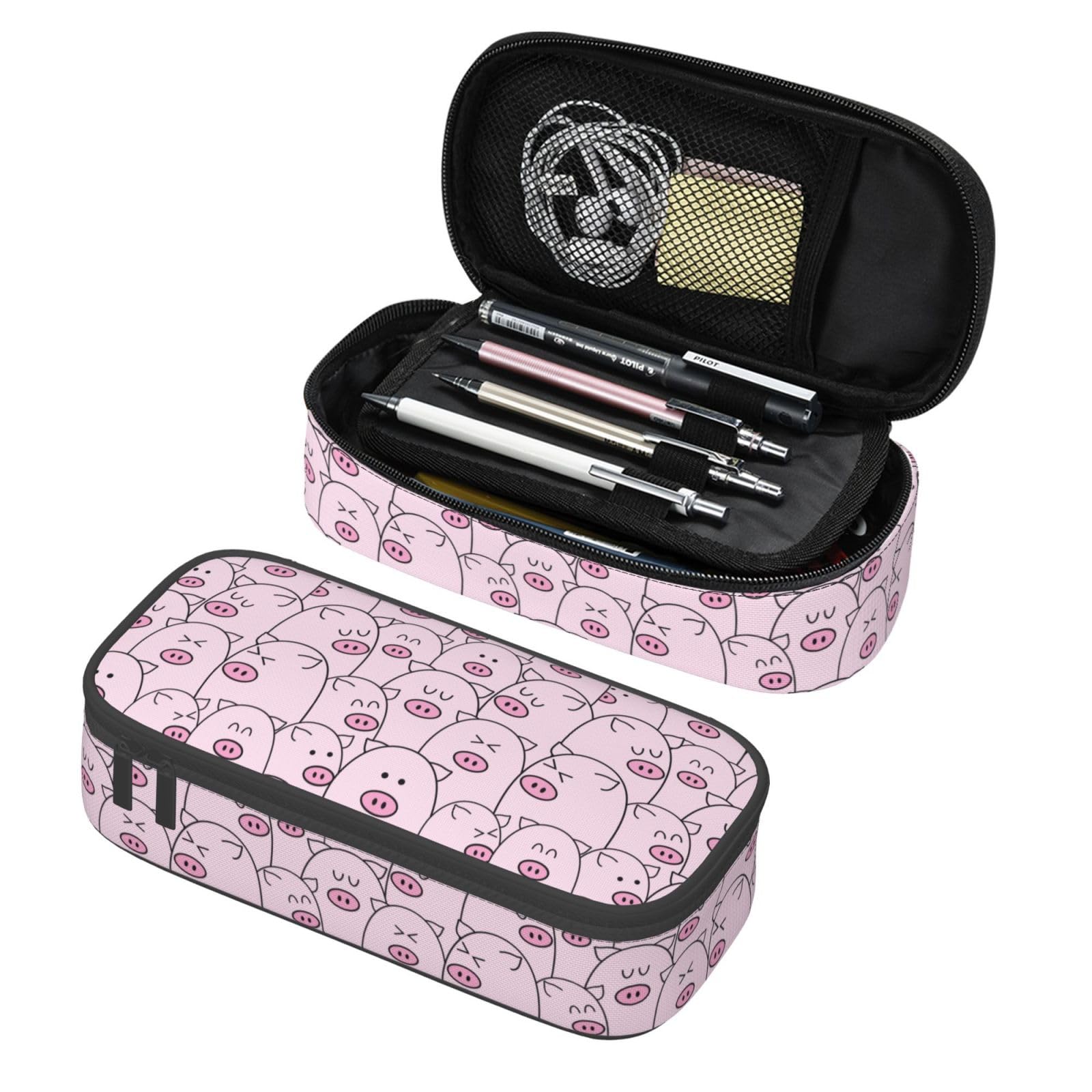 Cute Animal Pink Pig Pencil Case Organizer Big Capacity Pencil Pouch Stationery With Zipper School Supplies Pencil Bag For Girls Boys Office