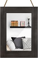 Vista 1 de DECORKEY Espejo de pared rectangular para baño, decoración de madera blanca envejecida con cuerda para colgar para decoración rústica del hogar