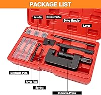 Vista 4 de Rompacadenas, 13 piezas, juego de herramientas de remache para motocicleta, bicicleta, ATV