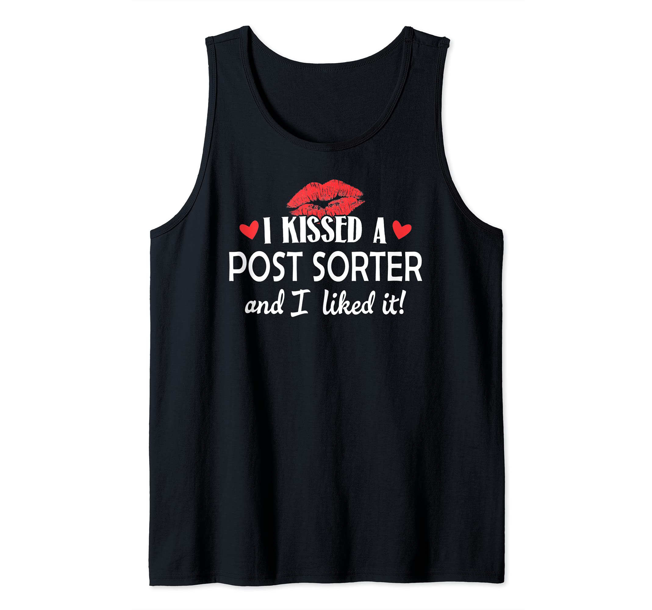 I Kissed a Post Sorter Design Married Dating Anniversary Gi Tank Top, Black
