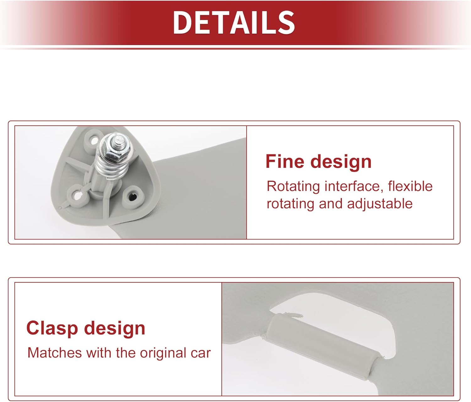 ACROPIX Left Driver Side Car Sun Visor Sun Visor Assembly Gray Fit for Ford E-150 09-14 for Ford E-250 09-14 No.9C2Z-1504105-AA/9C2Z-1504105-FA - Pack of 1