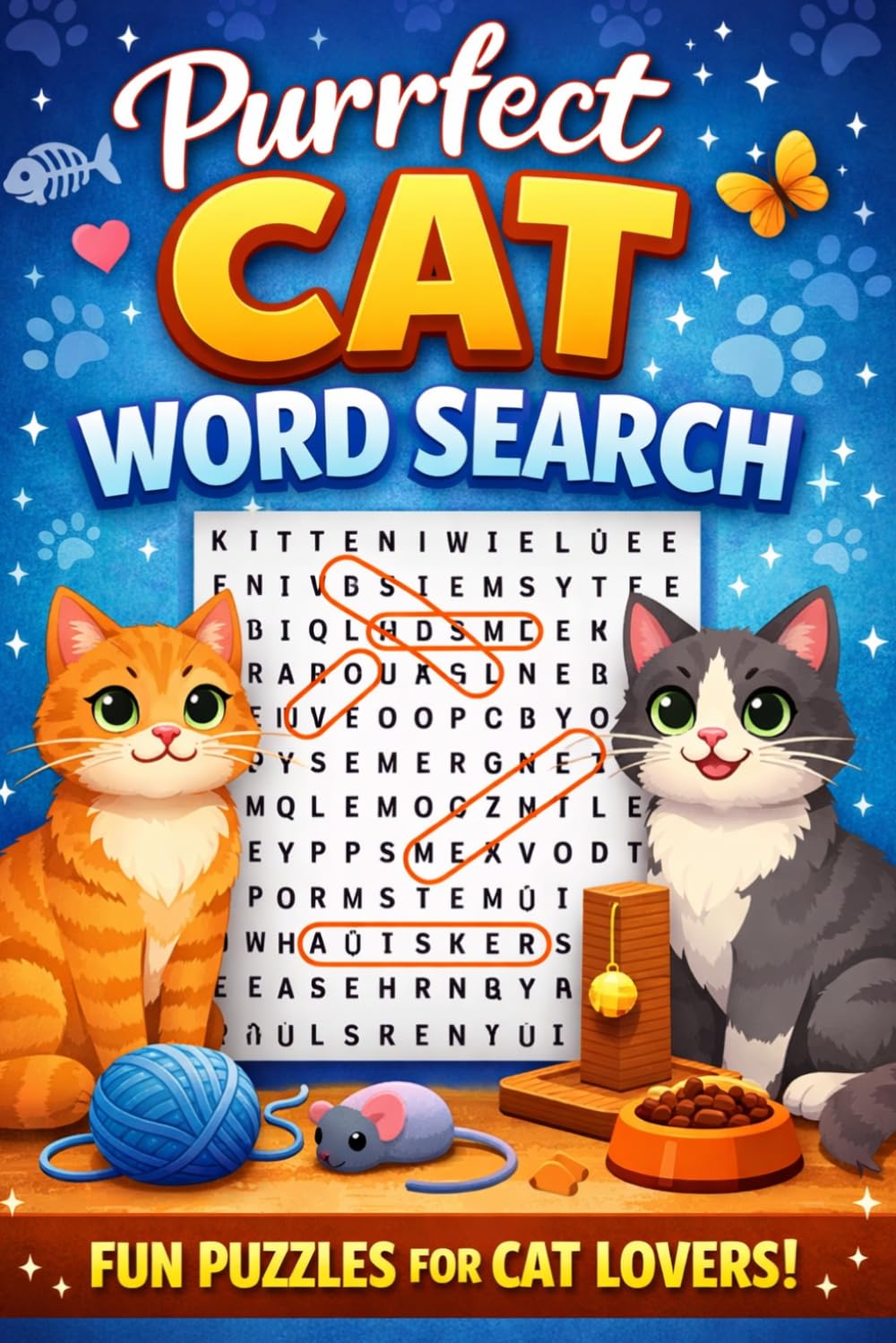 Meow & Seek Fun Cat Word Puzzles for All Ages: Relaxing and Challenging Word Search Puzzles for Cat Lovers