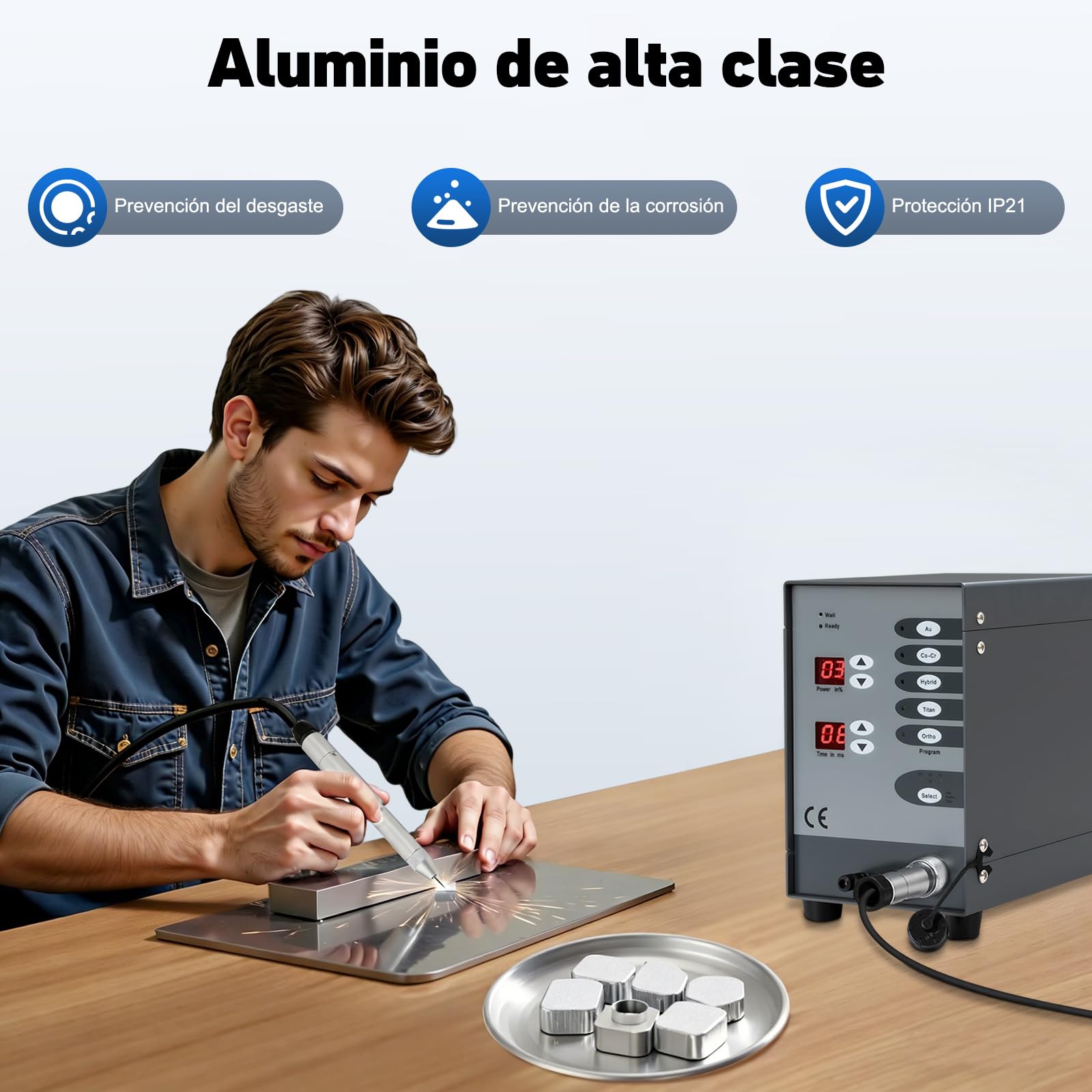 Soldadora automática por puntos, 100 W, soldadora de punto de pulso, soldadora de puntos, soldadora de punto de pulso, máquina de soldar eléctrica portátil, equipo de soldadura