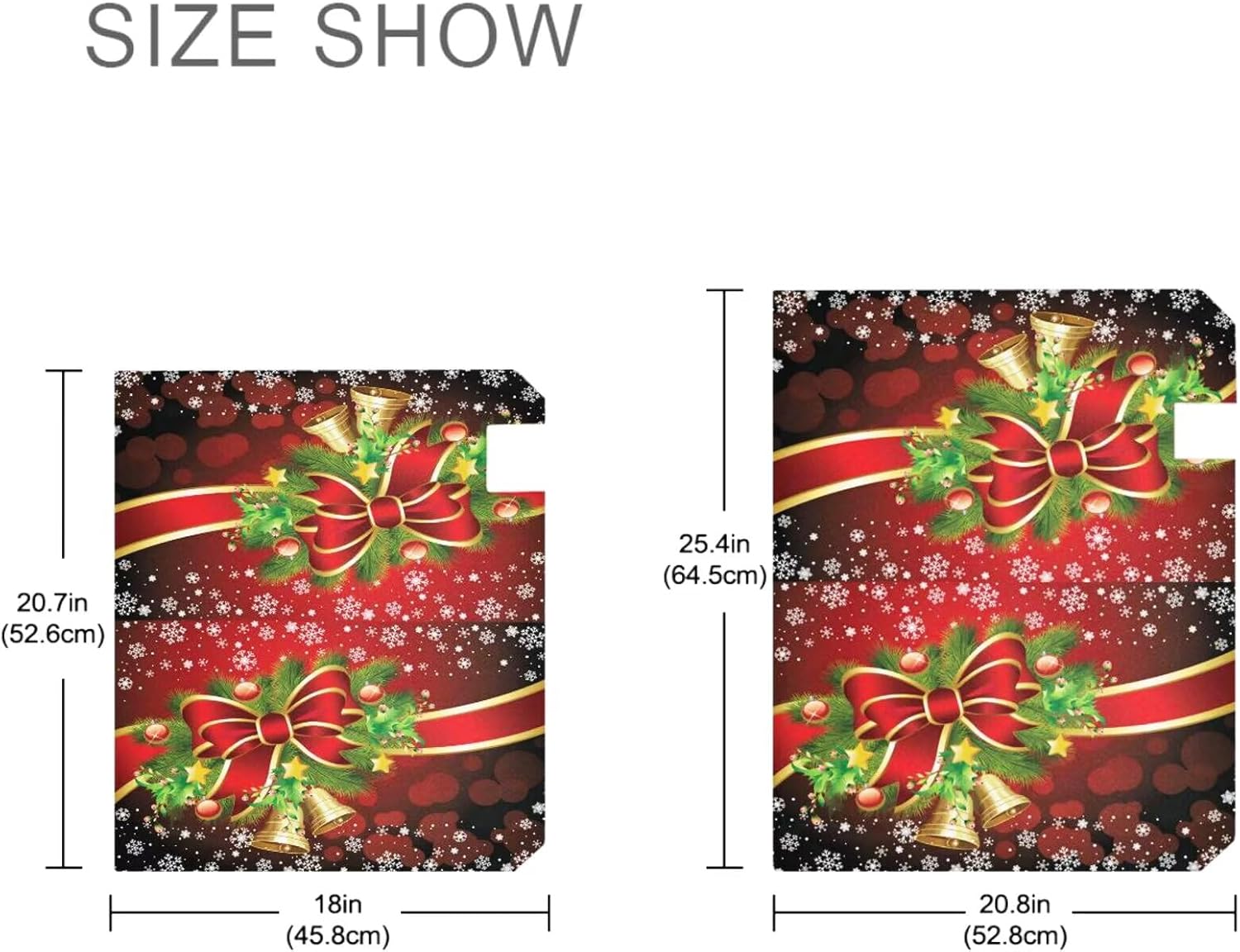 Wusikd Christmas Red Bell Snowflake Mailbox Cover Magnetic Standard Size Winter Poinsettia Mailbox Covers Letter Post Box Cover Wrap Decoration Welcome Home Garden Outdoor 21" Lx 18" W