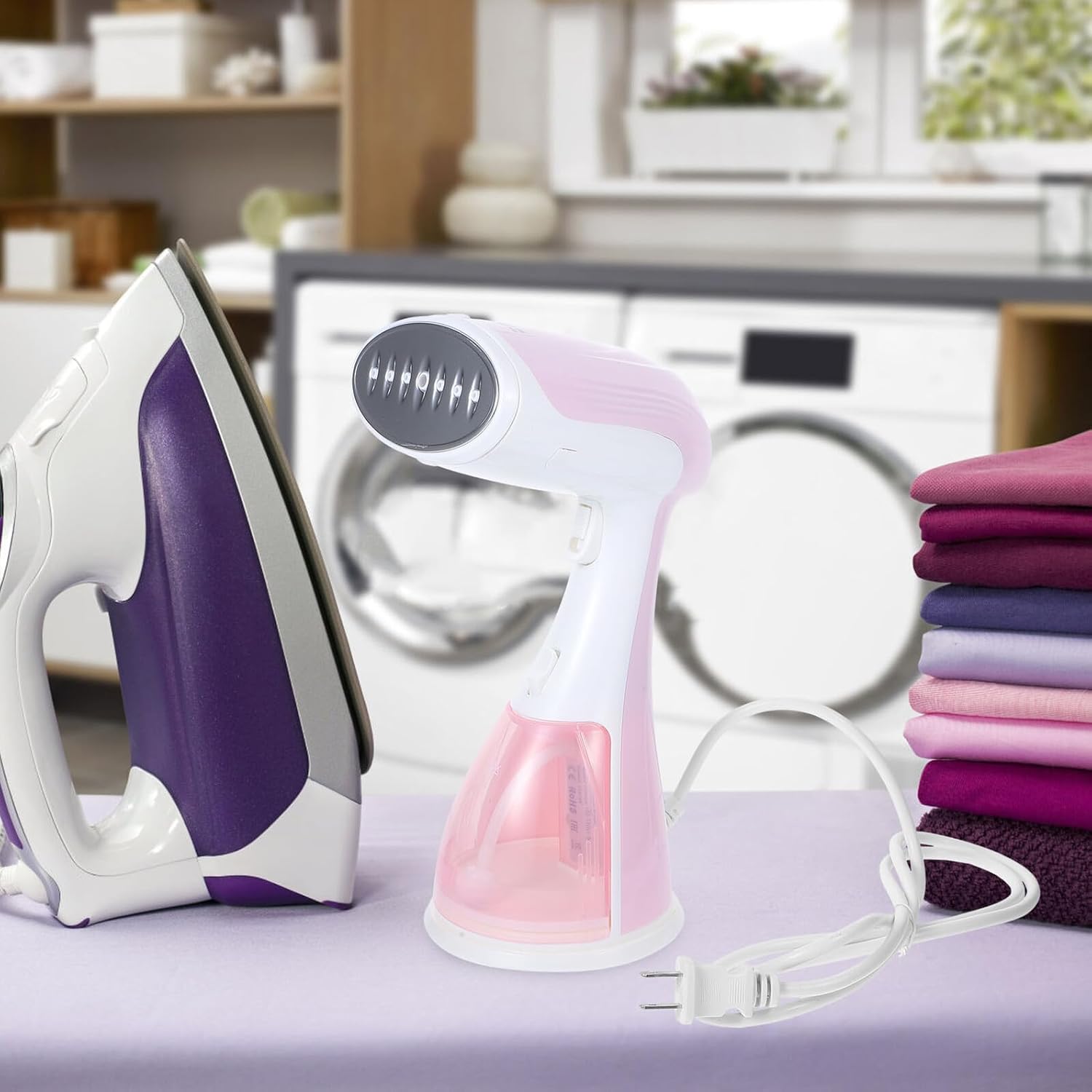 Lightweight Handheld Garment Steamer Portable Travel Steam Iron for Clothes Wrinkle Remover with Fast Heat-up Suitable for Satin Fabrics