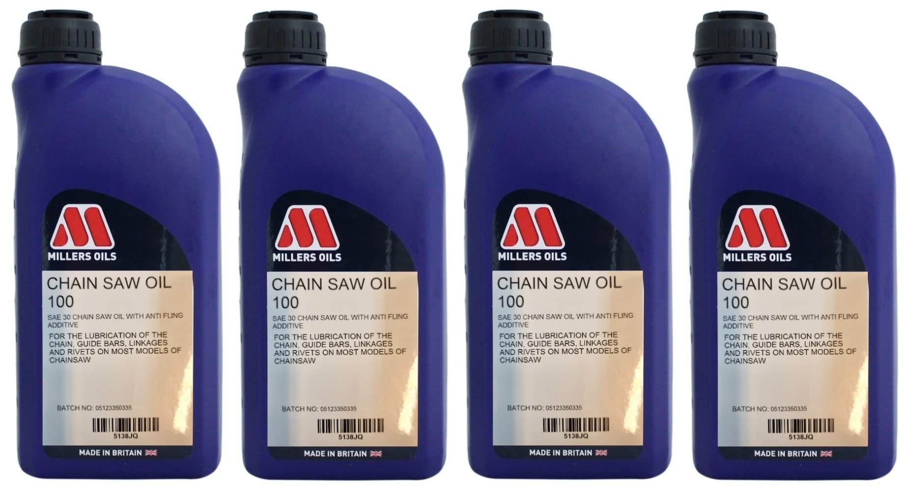Millers Oils Aceite para motosierra 100 SAE 30, 4 litros