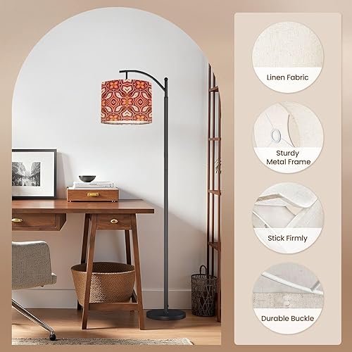 Miniatura 7 de Pink Lamp Shades 70s Retro Funky Orange Brown Beige 60s 70s Mid Century Modern Lampshades set of 2 Light Shade for Table Lamps Pendant Light Floor