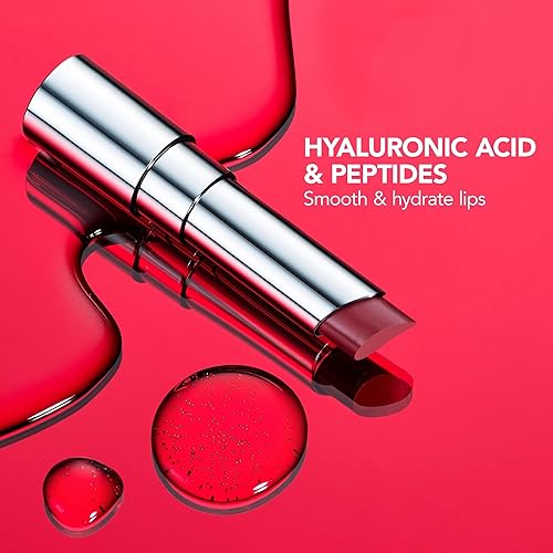 Miniatura 5 de Buxom Lápiz labial satinado completo, formulado con ácido hialurónico y cera de girasol, lápiz labial cremoso hidratante, acabado satinado, sin peso