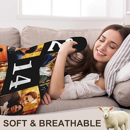 Miniatura 2 de Yofair - Manta personalizada con imagen y texto "I Love You" para aniversario, regalos, boda, mujeres, hombres, pareja, novio, novia, esposa y esposo