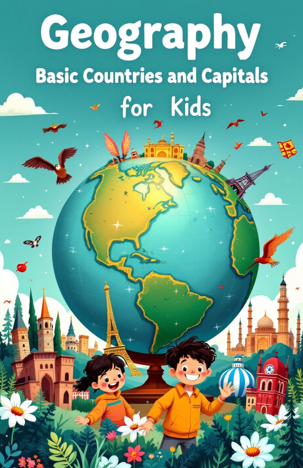 Geography Basic Countries and Capitals for Kids: Learn Every Country, Capital City, Continent and Flag Around the World (Geography Book For Kids)