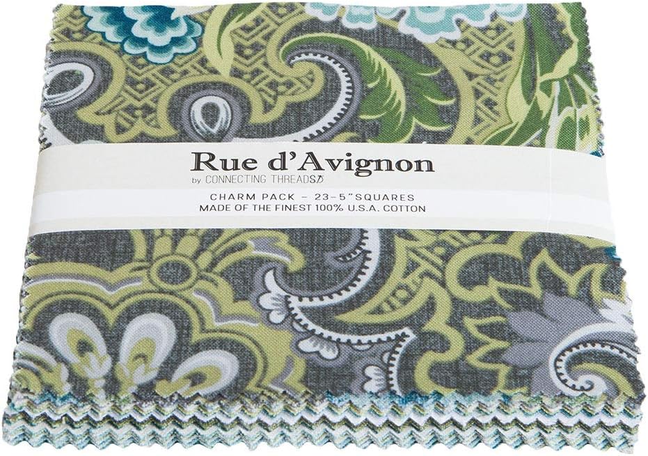 Connecting Threads Collection Precut Quilting Fabric Bundles (Rue D'Avignon - Charm Squares)