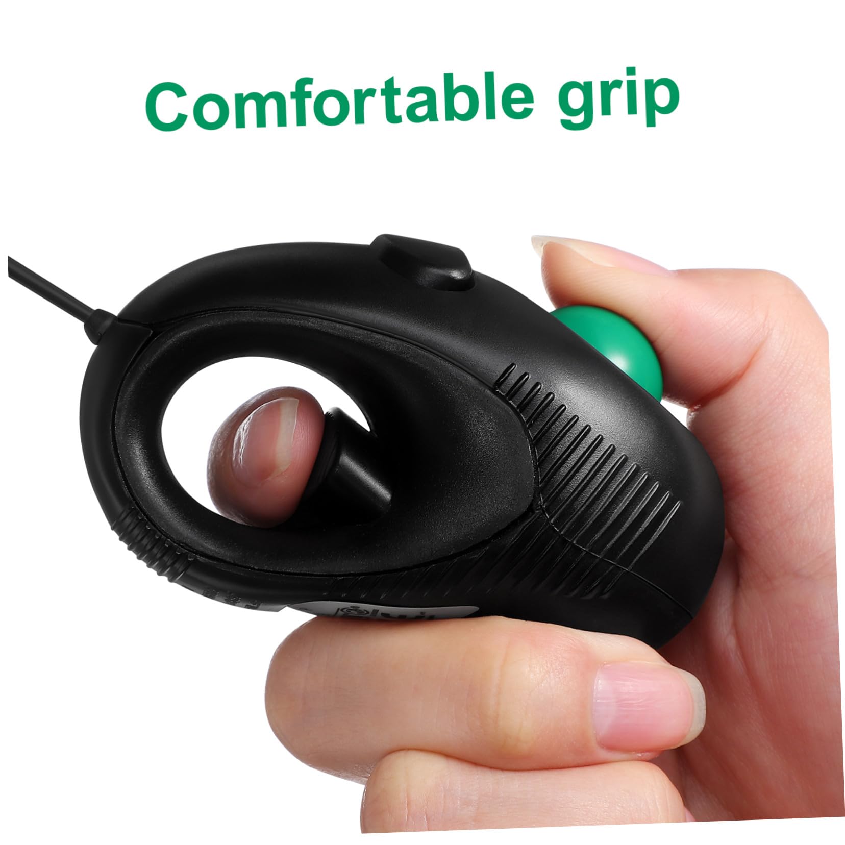 Housoutil Mouse Mini Trackball USB Ergonomico e Portatile Design Compatto per Laptop e Desktop Scorrimento con Nero Resistente