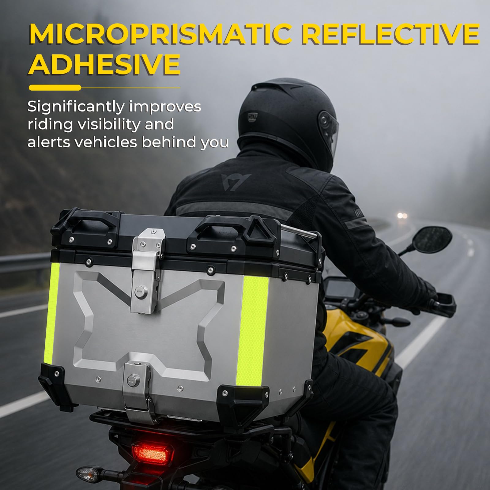 Baúl para motocicleta de aluminio de 45 L, 45 litros, maletín trasero impermeable universal, cierre rápido con cerradura, acolchado para la espalda, forro interior, caja trasera Enduro