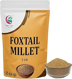 Foxtail Millet 3 LB, 100% Natural Whole Grain, Hulled Millet for Cooking, Baking & Bird Feed, Non-GMO, 3 Lb Bulk Pack, Resealable Bag for Freshness - By Yogi’s Gift®