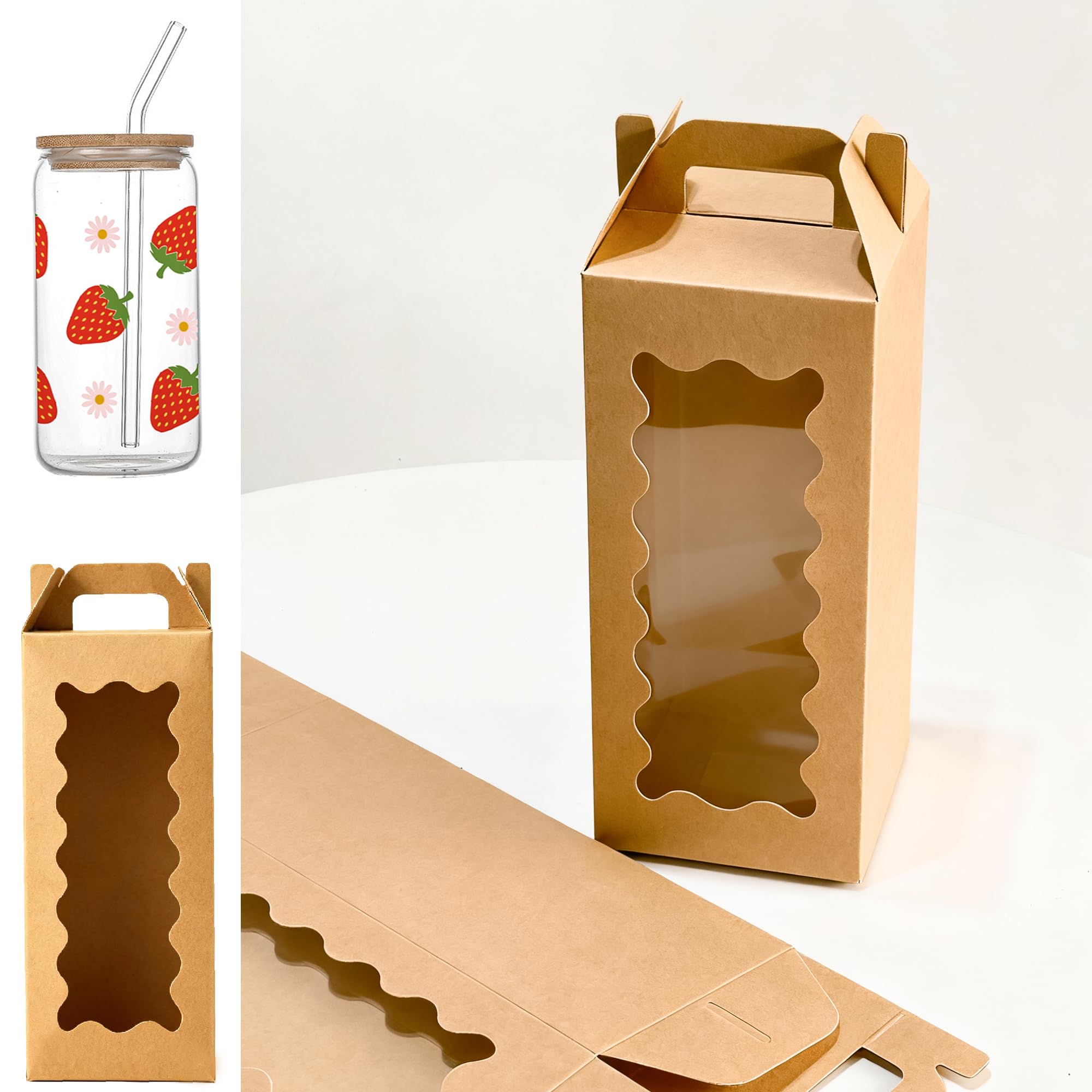 25Pcs Tumbler Gift boxes for glass cup,Cup box for packaging for 16oz 18oz