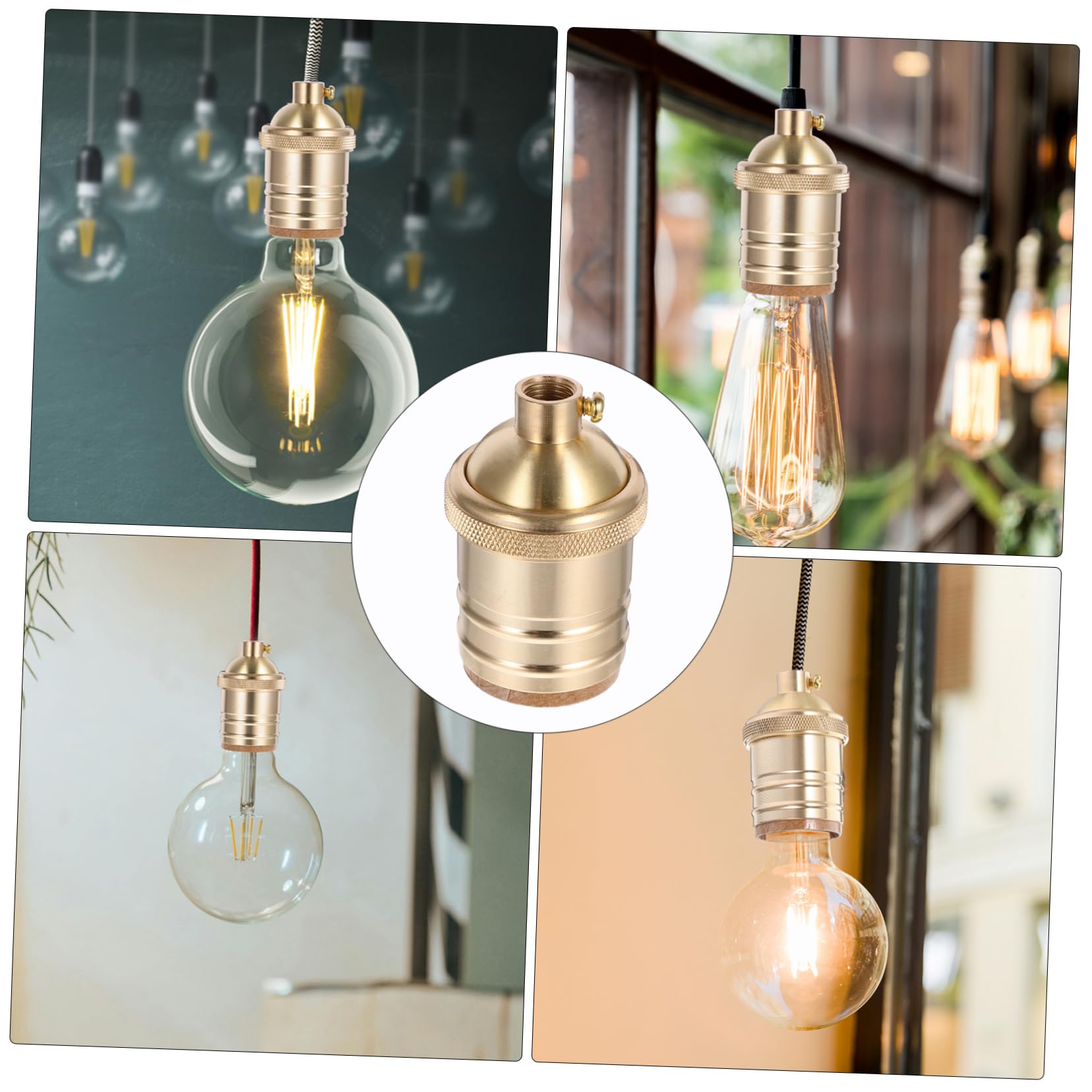 NUOBESTY 5 Stück Vintage Lampenfassung Retro Lampenhalter mit Drehknopf für Diy Beleuchtung für Vintage Lampen Einfache Installation Kompaktes Design Ergänzung