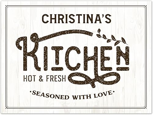 Miniatura 13 de Letrero personalizado para decoración de cocina, letrero de cocina personalizado, 10 x 14 pulgadas, libre de óxido, aluminio 040, resistente a la