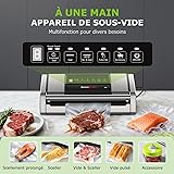 Bonsenkitchen Vacuum Sealer, 15 L/min, with Bag Clip, Handle Lock and Integrated Cutter, for Sous Vide Cooking and Food Preparation, High Performance Quick Sealing-VS5100 - 3