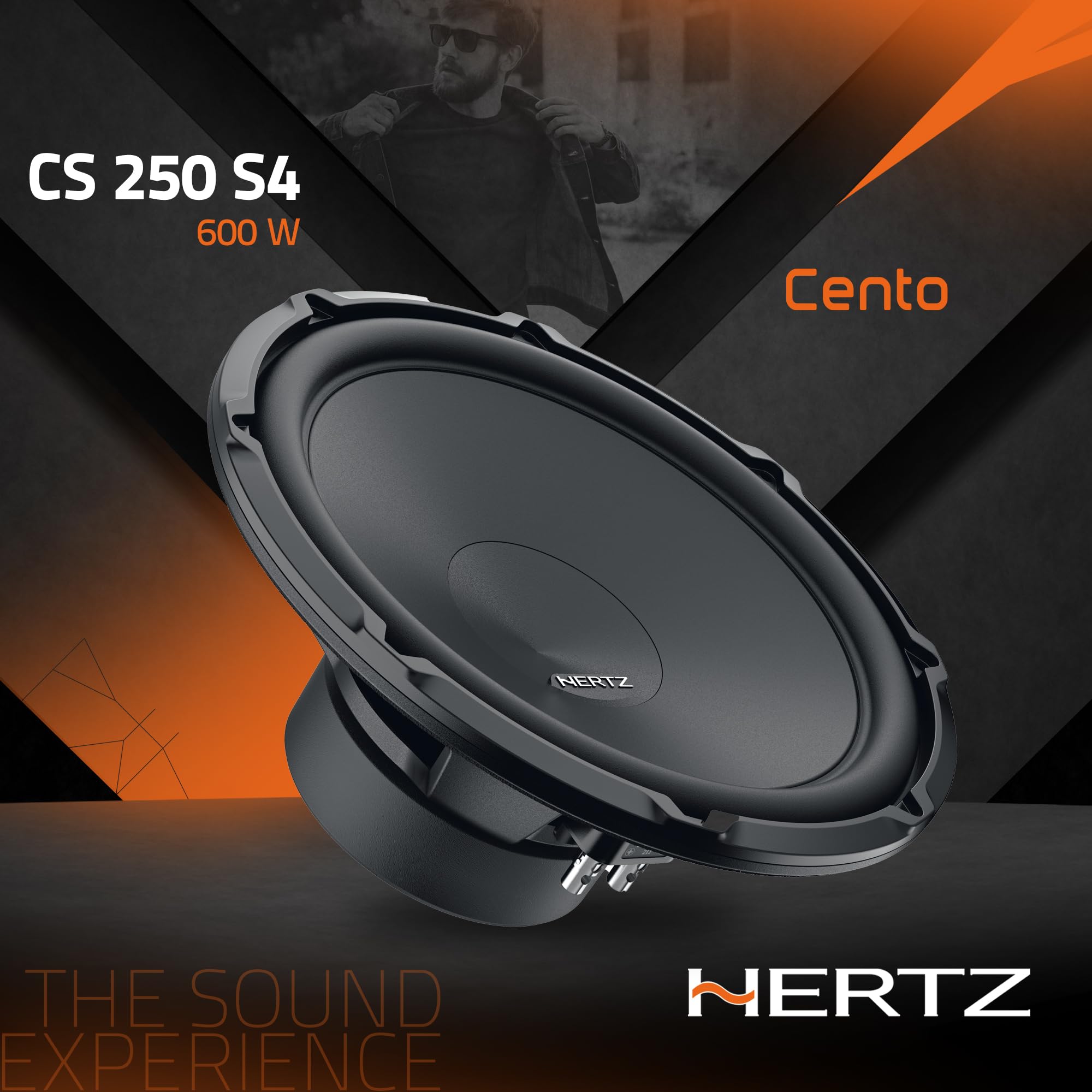 Hertz CS 250 S4 – 250-mm Subwoofer 4 Ohm, 600W Peak für geschlossene oder Bassreflex-Gehäuse