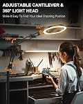 Overhead Phone Mount, 10" Ring Light with Stand and Phone Holder, Tripod for iPhone with Ring Light - Tall 70inches, Phone Light for Video Recording Filming Steaming Podcast - CRI>95