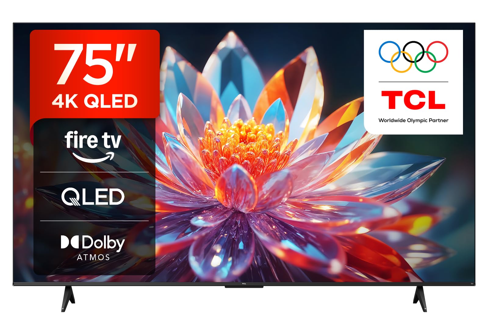 Tcl 75T6C 75" Qled 4K Hdr Fire Smart Tv With Freely - 75T6C-Uk