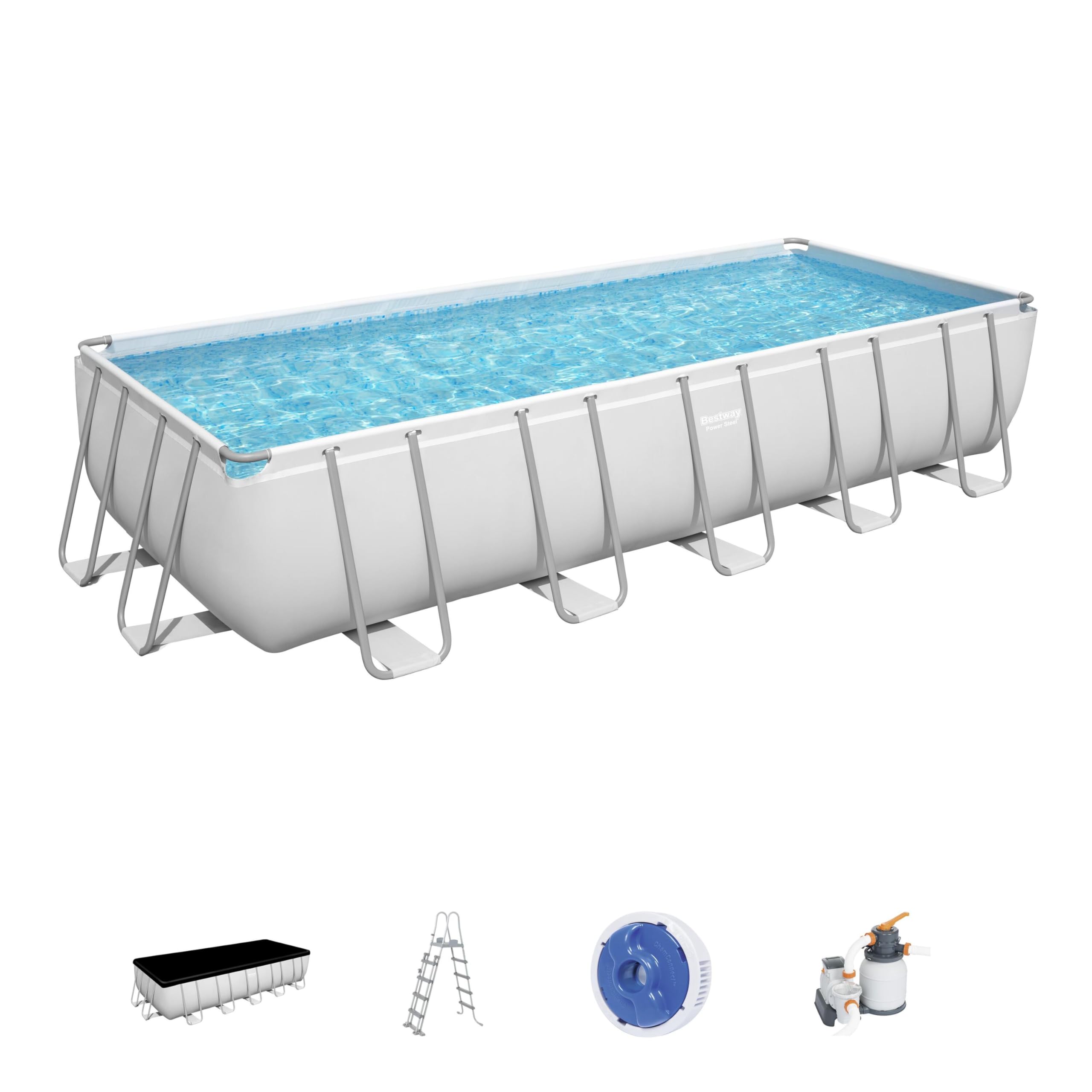 Bestway Power Steel™ 21' x 9' x 52" Rectangular Pool Set