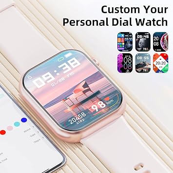 2023 Smartwatch for Men and Women, 1.85 Inch Screen Smartwatch with Bluetooth Calling and Hands-Free Answer, Smart Watch with Pedometer, Heart Rate Monitor, Fitness Watch for Android iOS