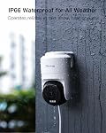 VIMTAG 2.5K 4MP Pan/Tilt Outdoor Security Camera Wired Home Surveillance, 360° Human Tracking, Color Night Vision, 2-Way Audio, AI Detection Alarm, 5G/2.4G WiFi, Cloud&SD Card Storage, Works w/Alexa
