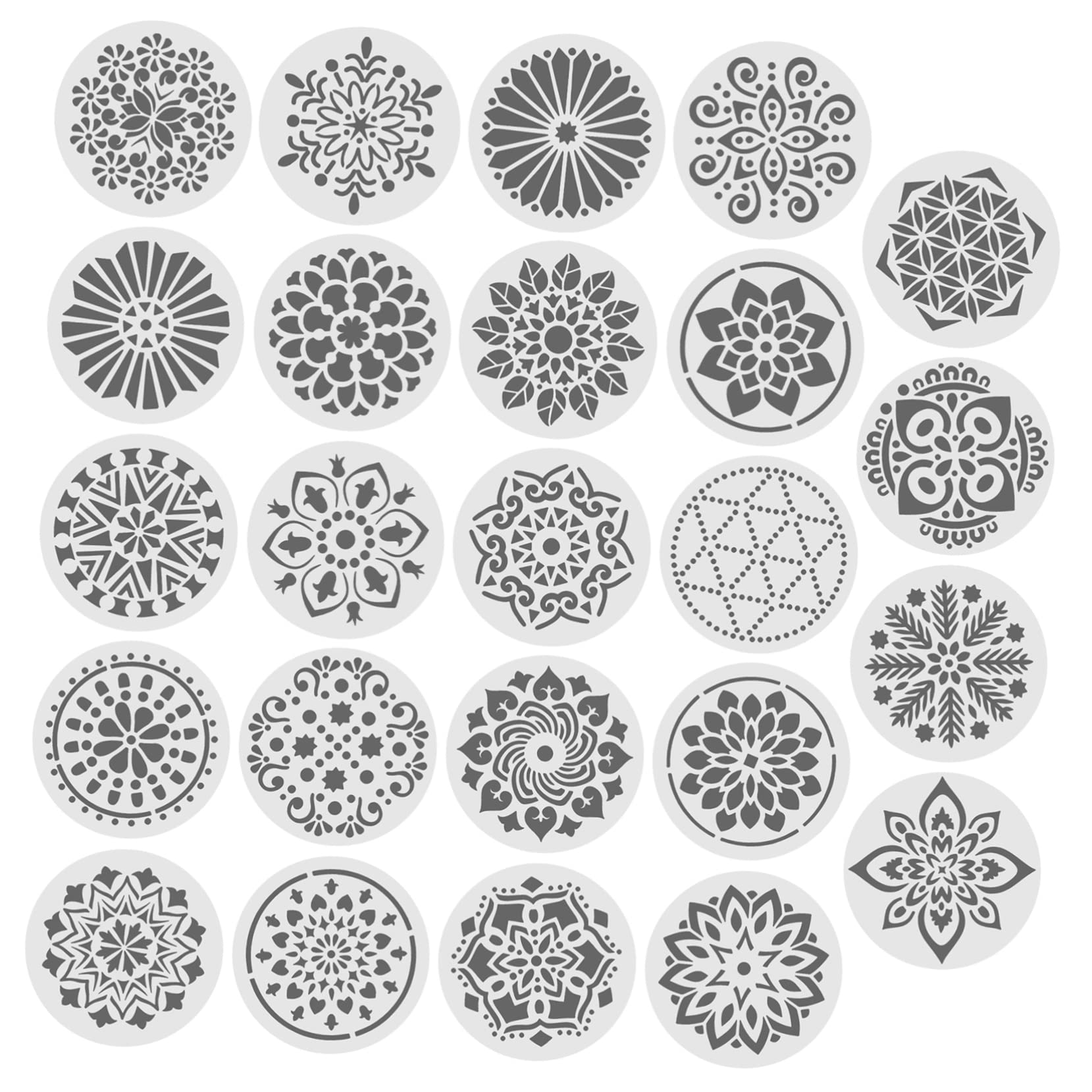 SEWACC 72stücke Teiliges Mandala Schablonen Wandmalerei Wiederverwendbare Blütenmuster Schablonen Für Andere Flache Oberflächen Für Kreative Bastelprojekte