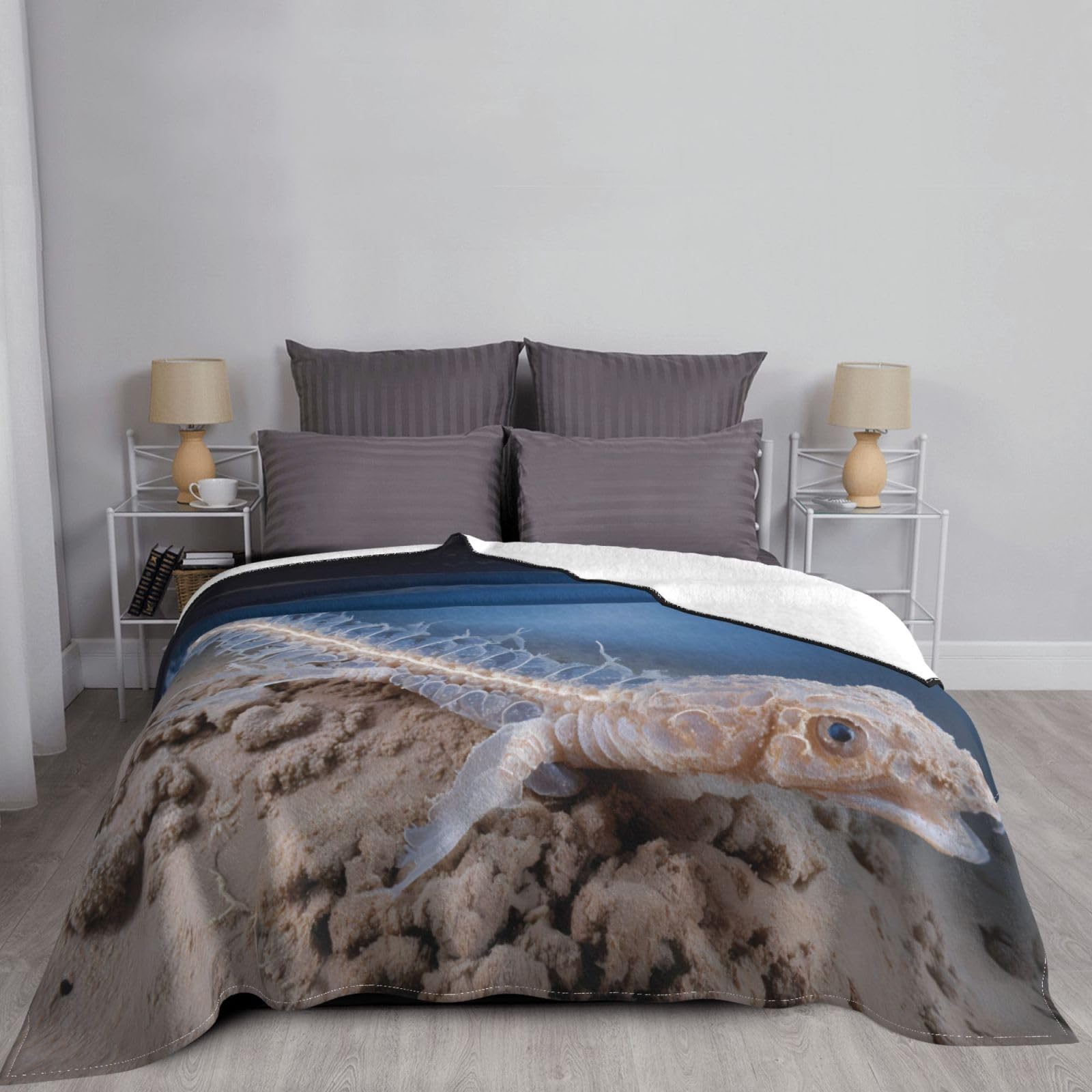 Manta de viaje portátil de 80 x 60 pulgadas, suave, resistente a las arrugas, plegable, exquisito estampado nocturno