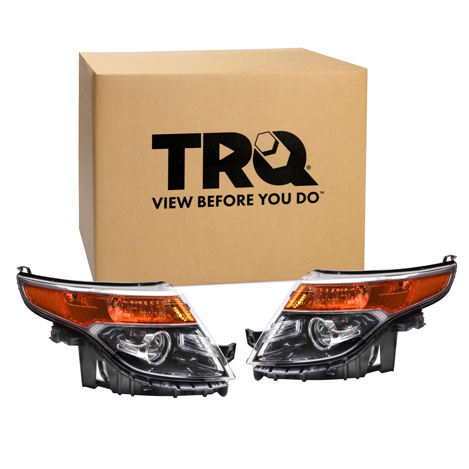 TRQ 2 Piece Headlight Assembly Set Ford Explorer