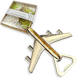 Airplane-Themed Bottle Opener Gift Set, Aviation-Inspired Plane Beer Opener with Gift Box, Ideal Travel, Wedding and Pilot Gift