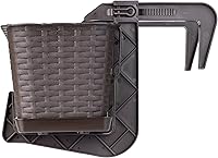 Vista 3 de Dunes - Soporte de riel ajustable para macetero de ajuste universal, para balcón, valla (para barandillas de x-x), paquete de 2 unidades (gris claro)