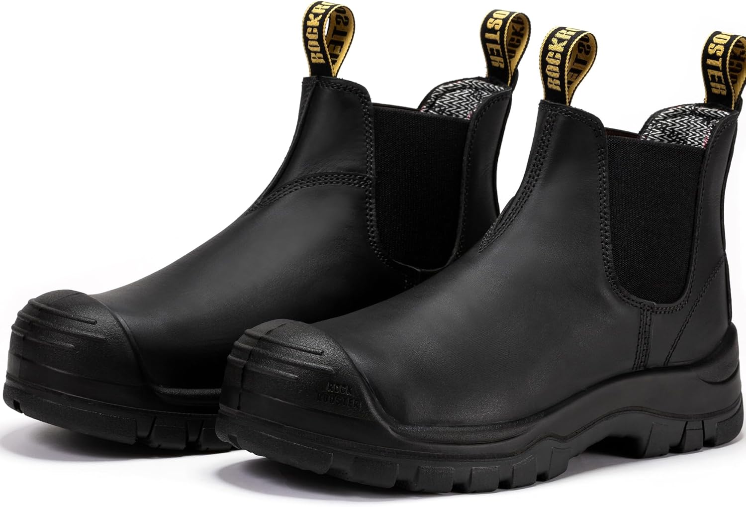 ROCKROOSTER Beaufort CSA Approved Men's 6 Inch Composite Toe Slip on Work Boots, Rubber Outsole, Metal Free, Oil-Resistant, EH Rated, PR, ASTM F2413 Safety Boots VAK630 VAK631 - Image 3