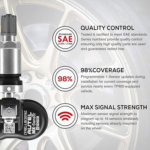 Miniatura 2 de Autel TPMS Sensor MX-Sensor 315MHz+433MHz 2 en 1 TPS218 Sensor de presión de los neumáticos Sistema de monitoreo Sensor Programa Universal Reemplazo