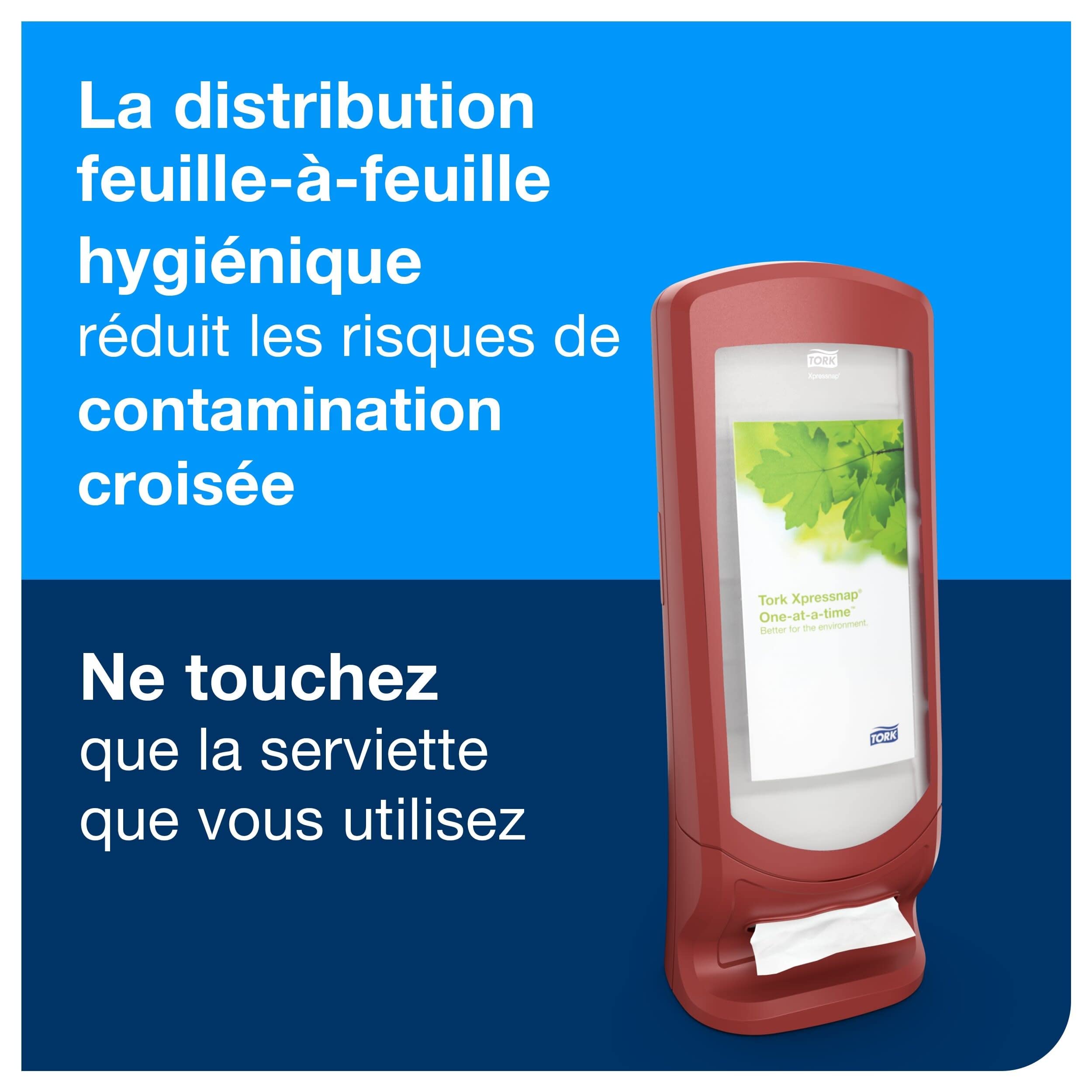 Tork 272212 Distributeur pour serviettes en papier Xpressnap / Grande capacité N4 - Design Signature - Rouge